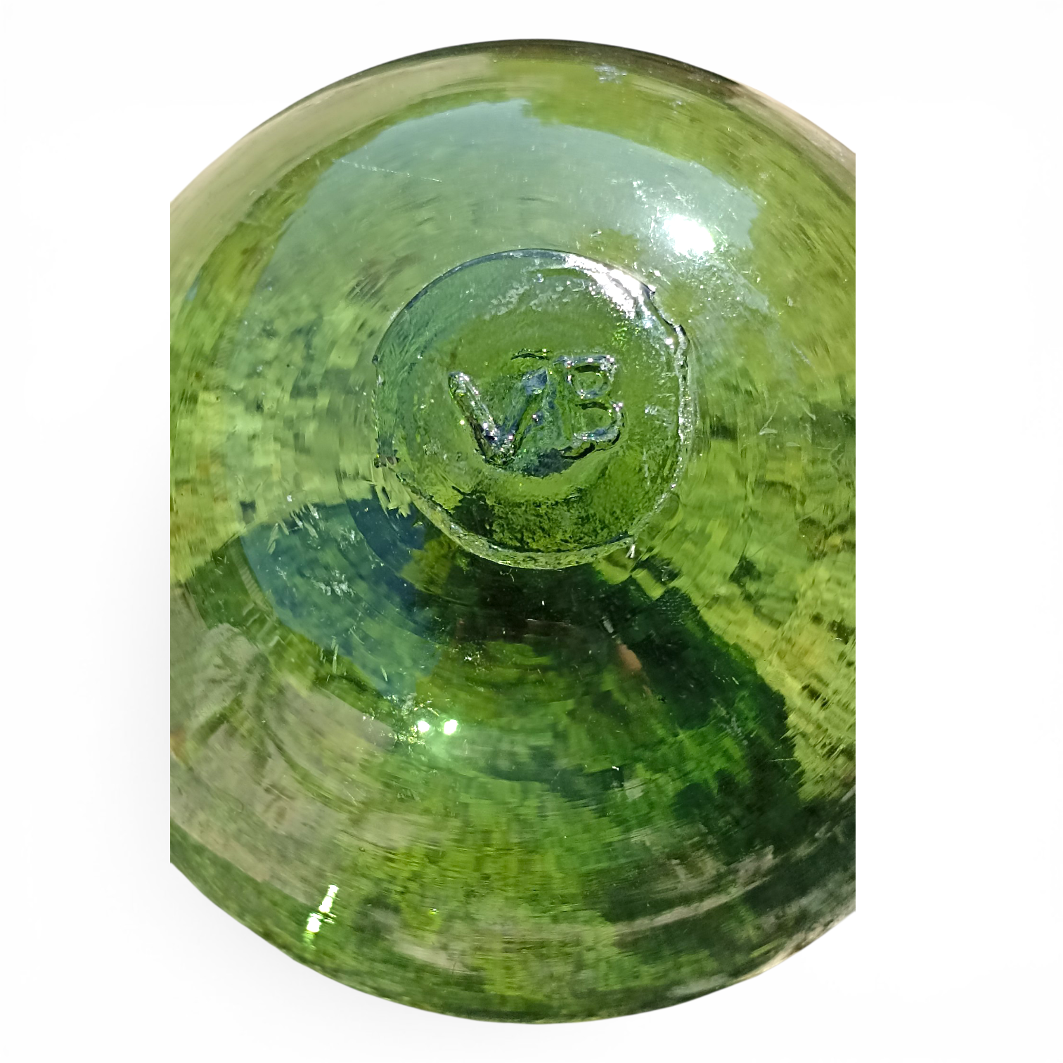 Boya de pesca vidrio soplado verde - Imagen 5
