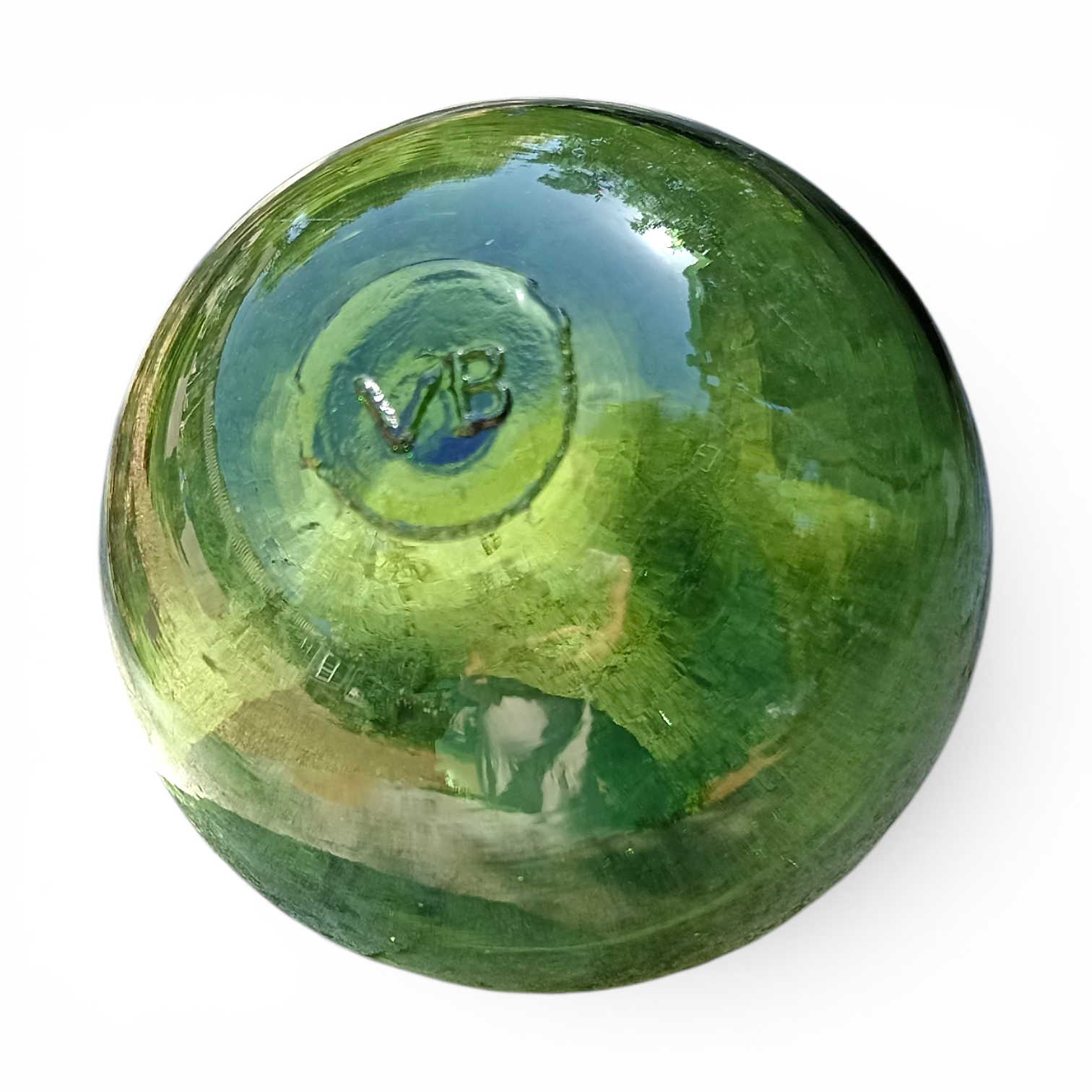 Boya de pesca vidrio soplado verde