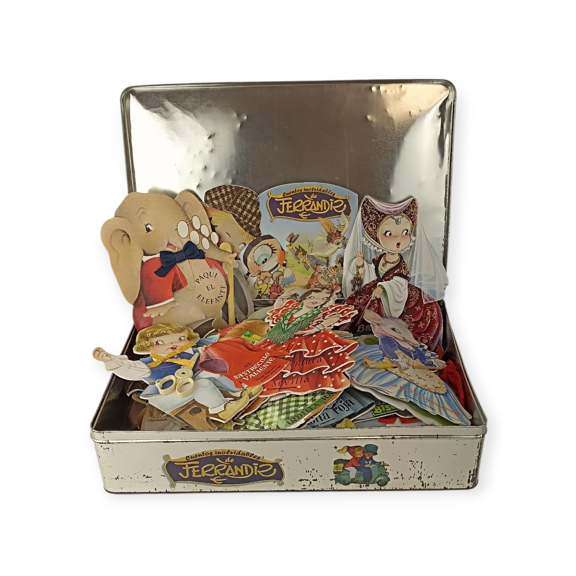 Ferrándiz’s ‘Unforgettable Stories’ collection in a box, featuring die-cut designs.